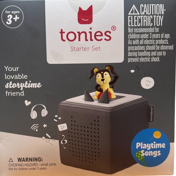 TONIES Playtime Puppy Toniebox Starter Set Gray Favorite Children's Songs